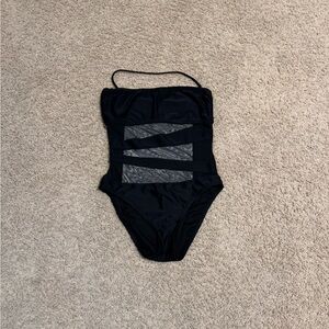 Mossimo Supply Co. Black One Piece Bandeau Neckline Swimwear